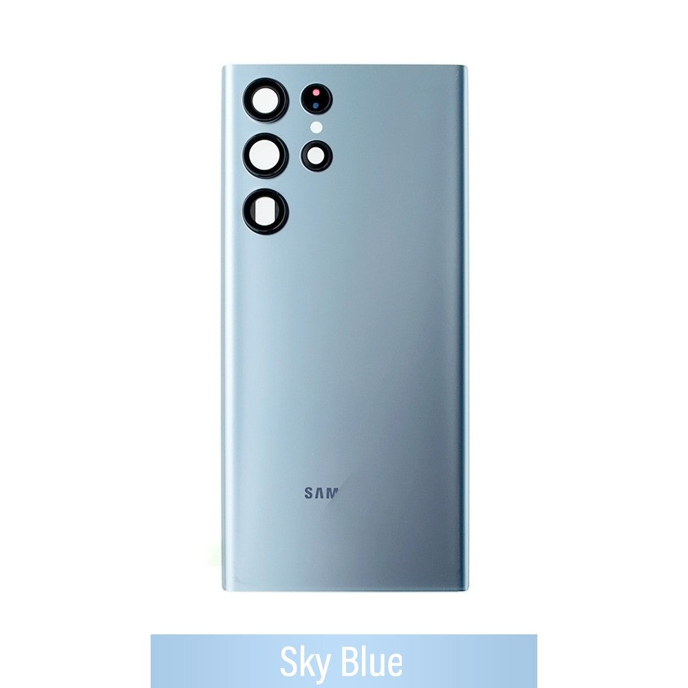Red Rear Cover Glass For Samsung Galaxy S22 Ultra S908B-Sky Blue Red Rear Cover Glass For Samsung Galaxy S22 Ultra S908B-Sky Blue